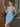 Lace Embroidery Sparkly Boned Mini Prom Dress - Baby Blue