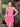 Lace Embroidery Sparkly Boned Mini Prom Dress - Hot Pink