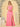 V-Neck Chiffon Drop Waist Bridesmaid Dress With Split - Coral