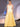 Square Lace Embroidery Boned A-Line Prom Dress - Yellow