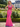 Spaghetti Shoulder Straps Sparkly Beading Backless Long Mermaid Prom Dress - Hot Pink