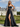 Ruched Bust Lace Corset Illusion Lace Up Long A-Line Prom Dress With Slit - Black