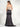 Hot Fix Crystal Off Shoulder Ruched Bodice Mermaid Prom Dress With Slit - Black
