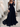 Long Sleeves Embroidery Ball Gown Lace Vintage Wedding Dress - Black