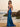 Strapless Ruched Beading Bodice Mermaid Prom Dress With Slit - Navy Blue