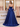 Pleated Bust Ruffle Hem Strapless Satin Prom Ball Gown - Royal Blue