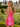 Cut Front Sweetheart Sheath Mini Prom Dress - Hot Pink