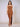 Ruffle Side Split Acetate Satin Bridesmaid Dress - Burnt Orange