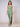 Ruffle Side Split Acetate Satin Bridesmaid Dress - Sage Green