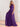 One Shoulder A-Line Chiffon Long Bridesmaid Dress - Purple