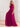 One Shoulder A-Line Chiffon Long Bridesmaid Dress - Fuchsia