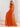 One Shoulder A-Line Chiffon Long Bridesmaid Dress - Orange