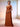 One Shoulder Chiffon A-Line Bridesmaid Dress - Burnt Orange