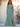 One Shoulder Tulle A-Line Bridesmaid Dress With Slit - Peacock Blue