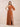 Ruffled One Shoulder Chiffon Maxi Bridesmaid Dress with Slit in Burnt Orange