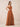 Ruffled One Shoulder Chiffon Maxi Bridesmaid Dress with Slit in Burnt Orange