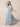 Ruffled One Shoulder Chiffon Maxi Bridesmaid Dress with Slit in Dusty Blue
