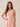 Bow One Shoulder Chiffon A-Line Bridesmaid Dress with Slit in Pink