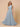 Chiffon Pleated A-Line One Shoulder Bridesmaid Dress in Dusty Blue