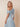 Off Shoulder Chiffon Slit A-Line Bridesmaid Dress with Bow in Dusty Blue