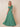 Off Shoulder Chiffon Slit A-Line Bridesmaid Dress with Bow in Eucalyptus