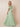 Off Shoulder Chiffon Slit A-Line Bridesmaid Dress with Bow in Sage Green