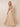 Off Shoulder Chiffon Slit A-Line Bridesmaid Dress with Bow in Champagne