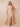 Off Shoulder Chiffon Slit A-Line Bridesmaid Dress with Bow in Champagne