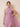 One Shoulder Neck Scarf Chiffon Bridesmaid Dress with Slit in Mauve