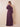 Plum One Shoulder Long Sleeve A-Line Chiffon Bridesmaid Dress