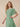 Chiffon Ruffled Flutter Short Sleeve Bridesmaid Dress Long A-Line in Dusty Sage