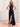 Halter A-Line Backless Chiffon Long Bridesmaid Dress - Navy Blue