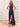 Halter A-Line Backless Chiffon Long Bridesmaid Dress - Stormy Blue