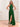 Halter A-Line Backless Chiffon Long Bridesmaid Dress - Emerald Green