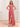 Halter A-Line Backless Chiffon Long Bridesmaid Dress - Coral
