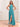 Halter A-Line Backless Chiffon Long Bridesmaid Dress - Aqua Blue