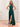 Halter A-Line Backless Chiffon Long Bridesmaid Dress - Teal