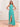 Halter A-Line Backless Chiffon Long Bridesmaid Dress - Turquoise