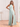 Halter A-Line Backless Floral Chiffon Long Bridesmaid Dress - Dusty Blue Floral
