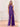 Halter Backless Chiffon Bridesmaid Dress With Slit - Purple