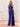 Halter Backless Chiffon Bridesmaid Dress With Slit - Royal Blue
