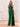 Halter Backless Chiffon Bridesmaid Dress With Slit - Emerald Green