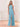 Halter Backless Chiffon Bridesmaid Dress With Slit - Light Blue