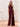 Halter Backless Chiffon Bridesmaid Dress With Slit - Burgundy