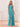 Halter Backless Chiffon Bridesmaid Dress With Slit - Aqua Blue
