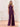 Halter Backless Chiffon Bridesmaid Dress With Slit - Plum