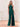 Halter Backless Chiffon Bridesmaid Dress With Slit - Teal