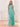 Halter Backless Chiffon Bridesmaid Dress With Slit - Turquoise