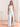 Halter Backless Floral Printing Chiffon Bridesmaid Dress With Slit - White Floral