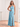 Halter Backless Floral Printing Chiffon Bridesmaid Dress With Slit - Blue Floral